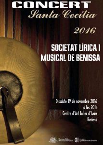 Cartell del concert de Banda - Sta Cecília 2016